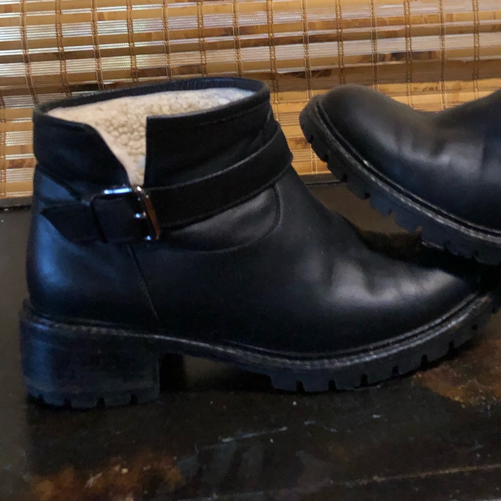 Fendi fleece lined Moto Boots
